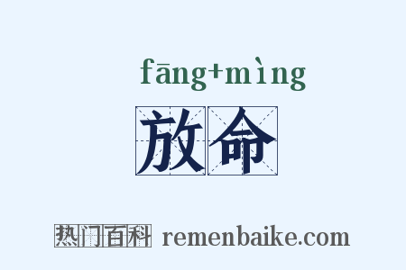 放命是什么意思的图片